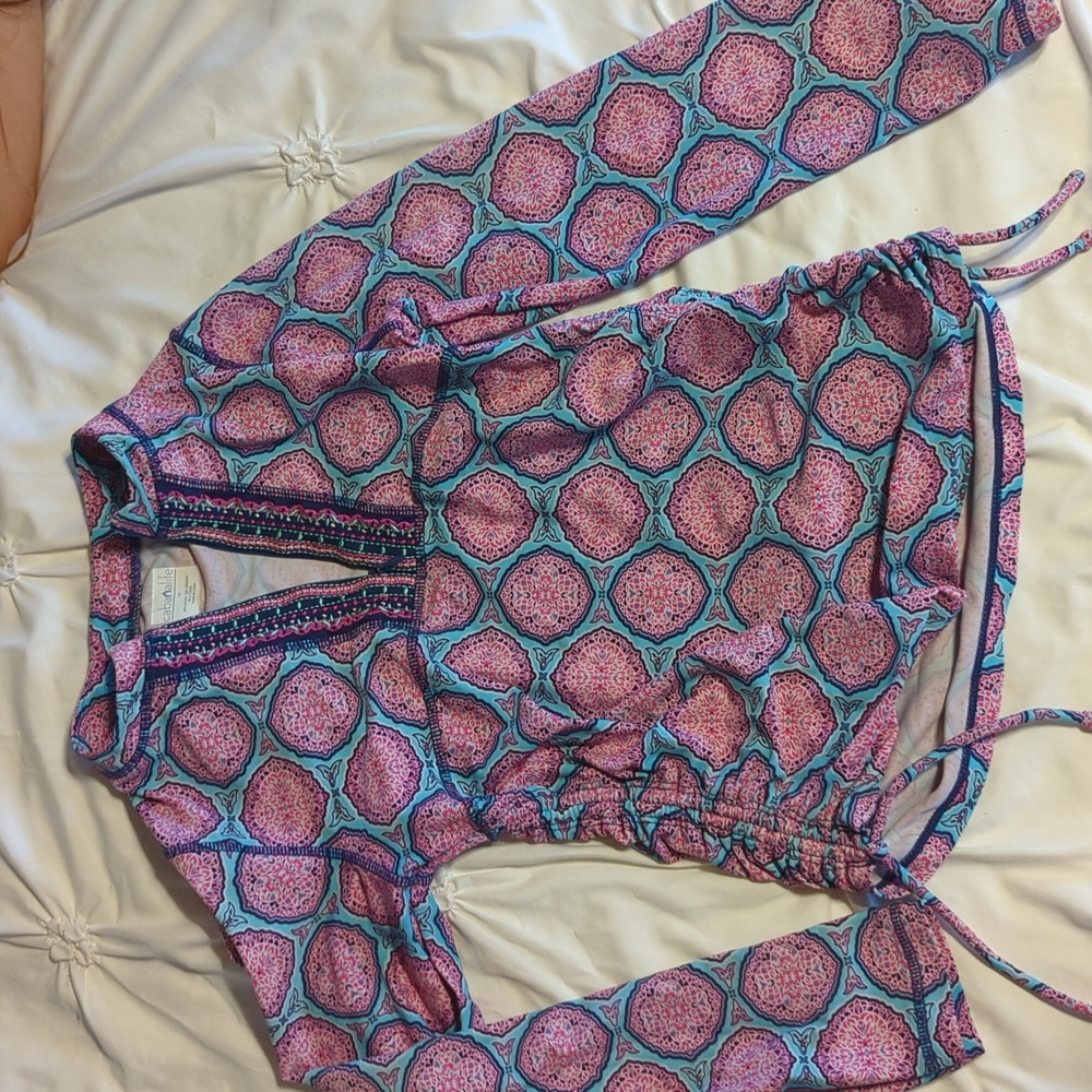 Cabana Life Girls long sleeve Rashguard size 10
